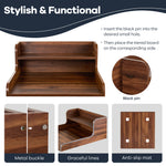 Load image into Gallery viewer, Kaboon Washer Dryer Countertop 2 Tier, 28" W x 28" D x 12" H, Dark Walnut
