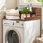 Load image into Gallery viewer, Kaboon Washer Dryer Countertop 2 Tier, Laundry Space Organizer,  Dark Walnut
