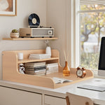 Load image into Gallery viewer, Kaboon Washer Dryer Countertop 2 Tier, 28" W x 28" D x 12" H, Light Walnut
