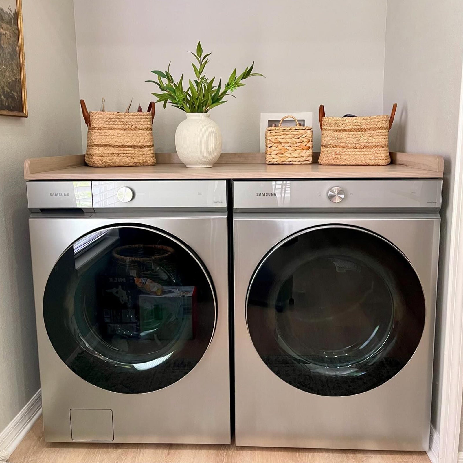 Kaboon Washer Dryer Countertop, Oak (Grey Tone)