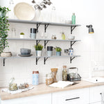 Load image into Gallery viewer, KABOON Floating Shelves for Wall, Set of 2--Gray
