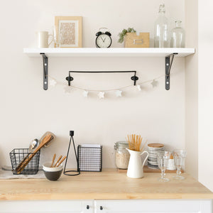 KABOON Floating Shelves for Wall, Set of 2--White