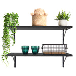 Load image into Gallery viewer, KABOON Floating Shelves for Wall, Set of 2--Black
