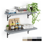Load image into Gallery viewer, KABOON Floating Shelves for Wall, Set of 2--Gray
