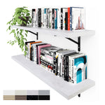 Load image into Gallery viewer, KABOON Floating Shelves for Wall, Set of 2--White Rock
