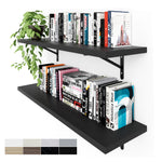 Load image into Gallery viewer, KABOON Floating Shelves for Wall, Set of 2--Black
