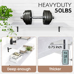 Load image into Gallery viewer, KABOON Floating Shelves for Wall, Set of 2--White Rock
