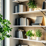 Load image into Gallery viewer, KABOON Floating Shelves for Wall, Set of 2--White
