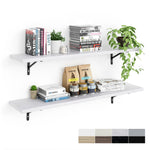 Load image into Gallery viewer, KABOON Floating Shelves for Wall, Set of 2--White Rock
