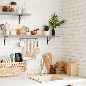 KABOON Floating Shelves for Wall, Set of 2--Gray