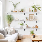 Load image into Gallery viewer, KABOON Floating Shelves for Wall, Set of 2--White Rock
