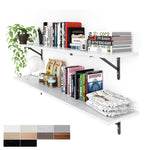 Load image into Gallery viewer, KABOON Floating Shelves for Wall, Set of 2--White Rock
