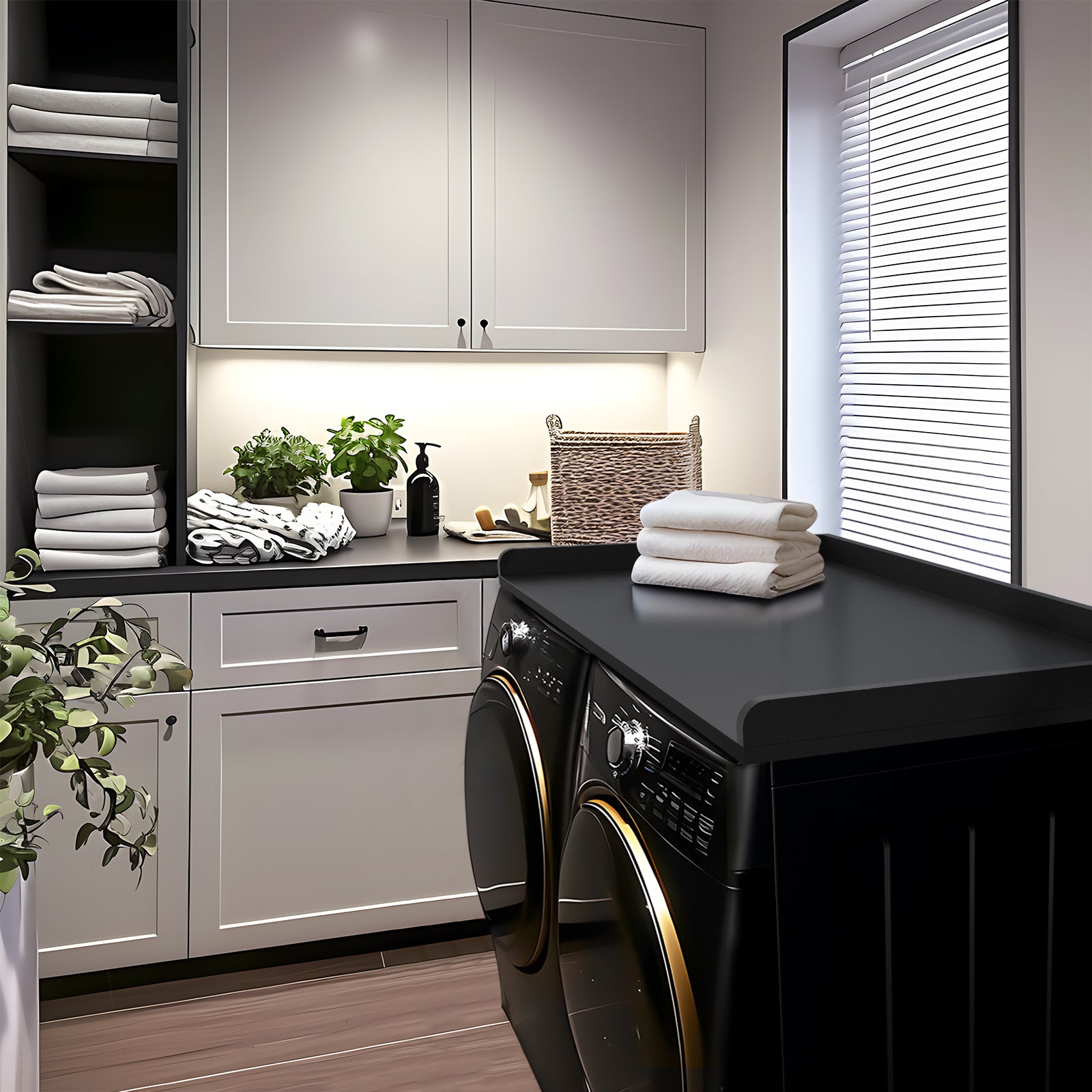 Kaboon Washer Dryer Countertop, Black