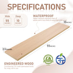 Load image into Gallery viewer, KABOON Floating Shelves for Wall, Set of 2--Light Walnut
