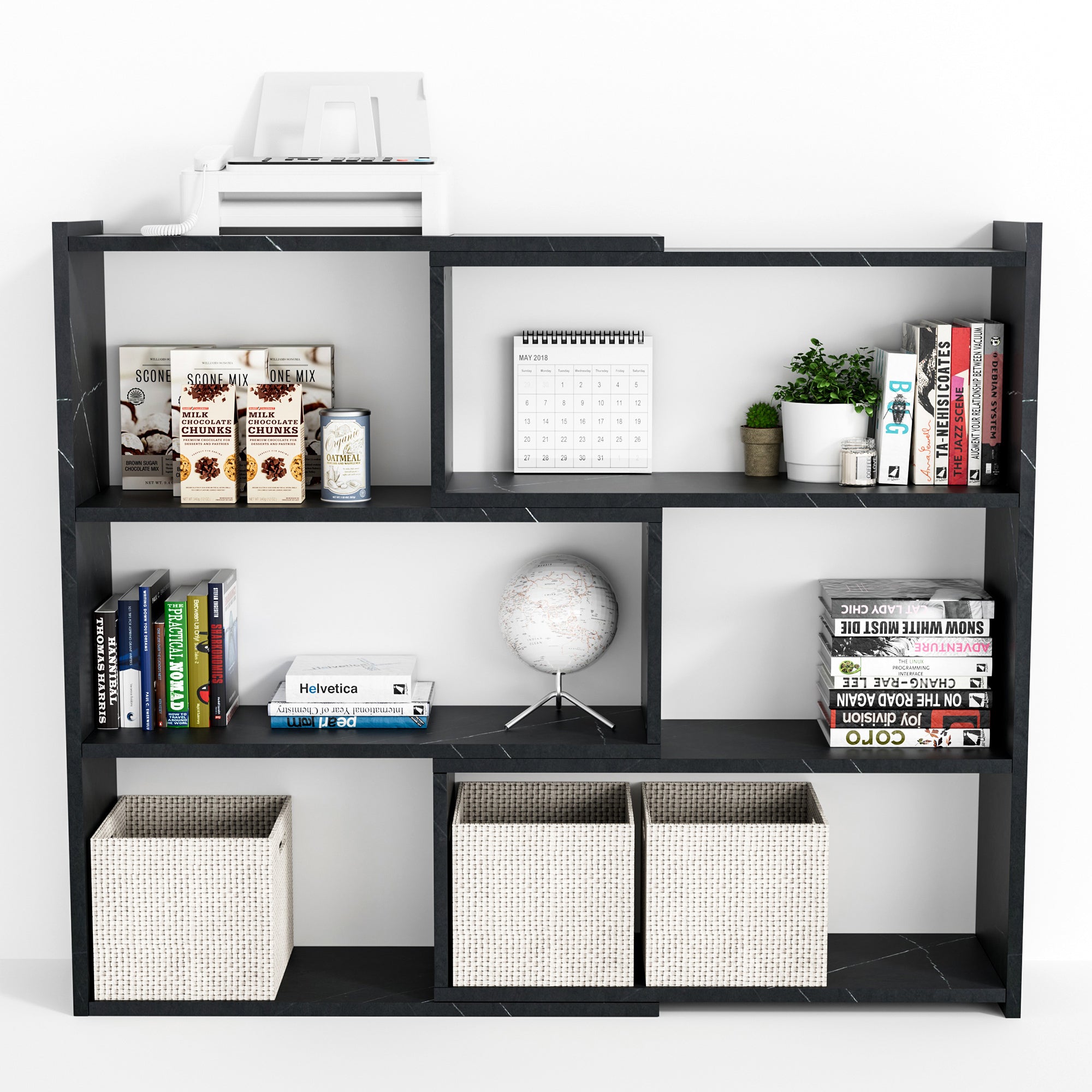 Kaboon 4-Tier Shelving Unit--Cloud Atlas