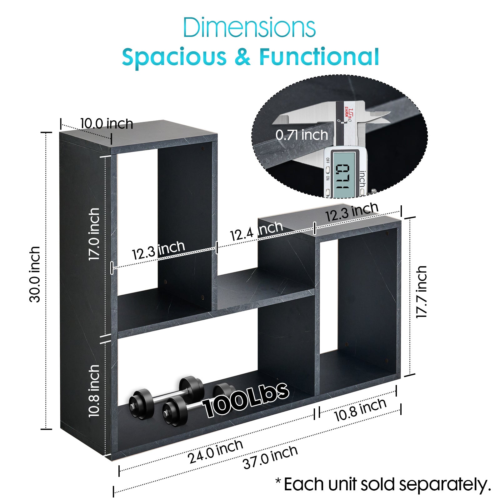 Kaboon Free Combination Shelf Unit--Cloud Atlas