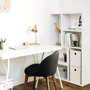 Kaboon Free Combination Shelf Unit--White Rock