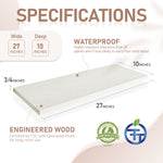 Load image into Gallery viewer, KABOON Floating Shelves for Wall 10&quot; D x 27” W Set of 2--Sea Salt
