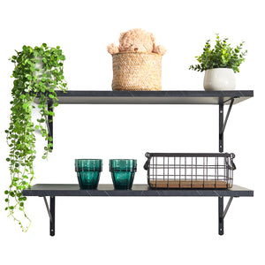 KABOON Floating Shelves for Wall 10" D x 27” W Set of 2--Cloud Atlas