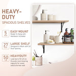 Load image into Gallery viewer, KABOON Floating Shelves for Wall 10&quot; D x 27” W Set of 2--Oak

