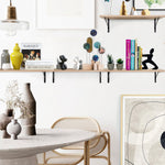 Load image into Gallery viewer, KABOON Floating Shelves for Wall 10&quot; D x 27” W Set of 2--Oak
