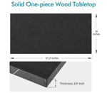 Load image into Gallery viewer, 48x30 one-piece wood table top in black
