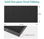 Load image into Gallery viewer, 55x28 one-piece wood table top in black
