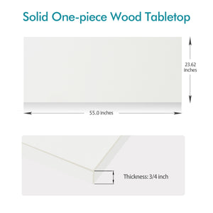 KABOON Solid Color Tabletop--White-Smooth version-6 sizes