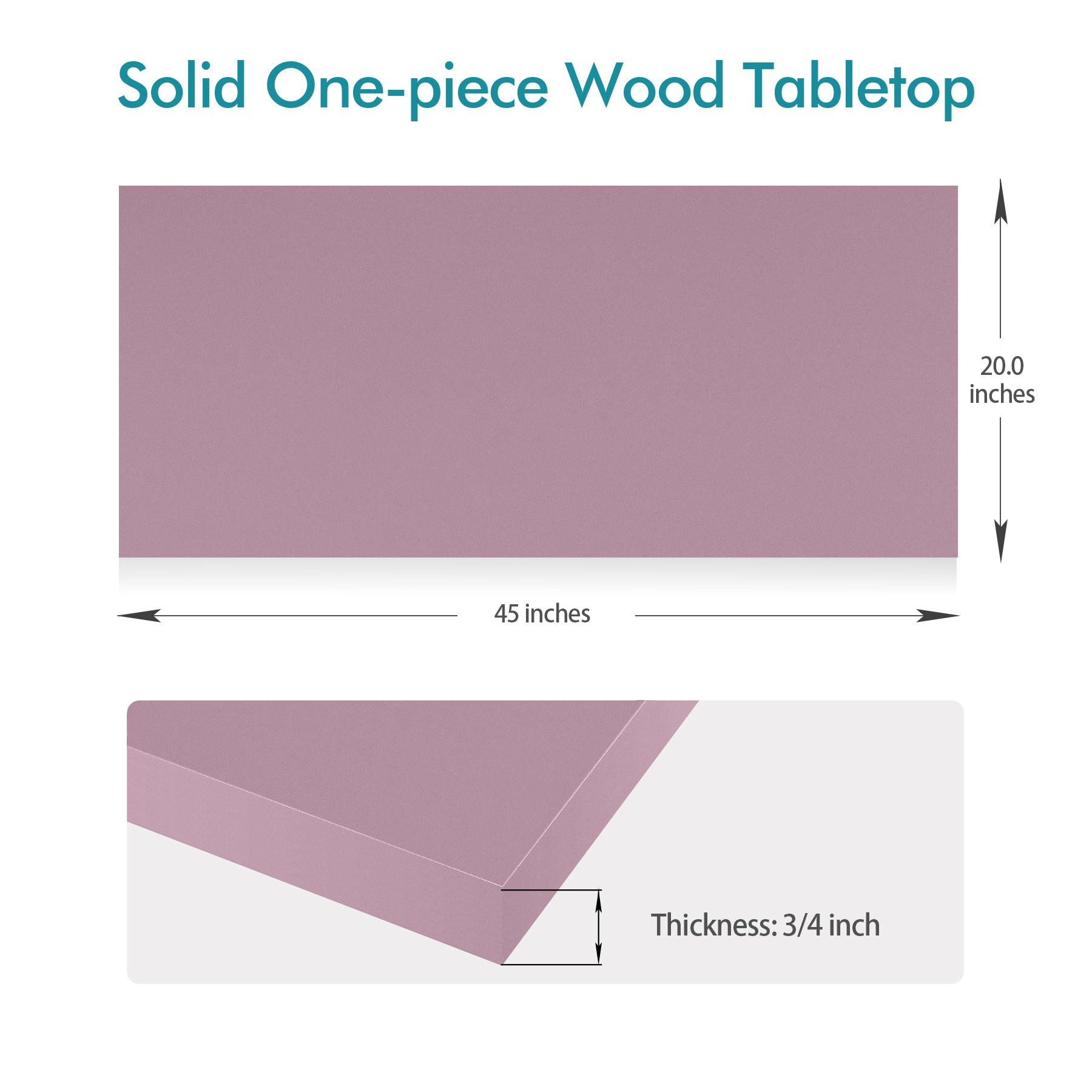 KABOON Solid Color Tabletop--Nostalgia Rose-4 sizes