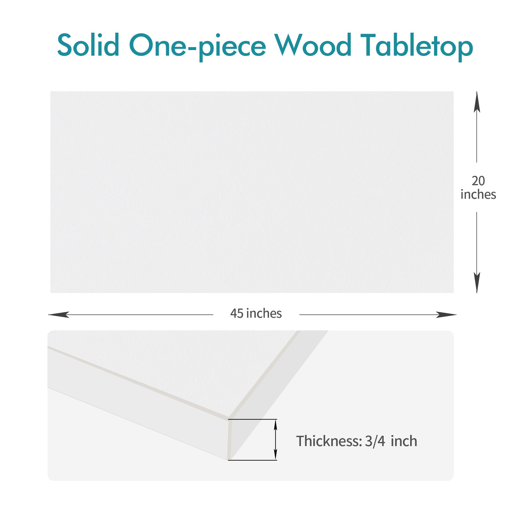 KABOON Solid Color Tabletop--White-Smooth version