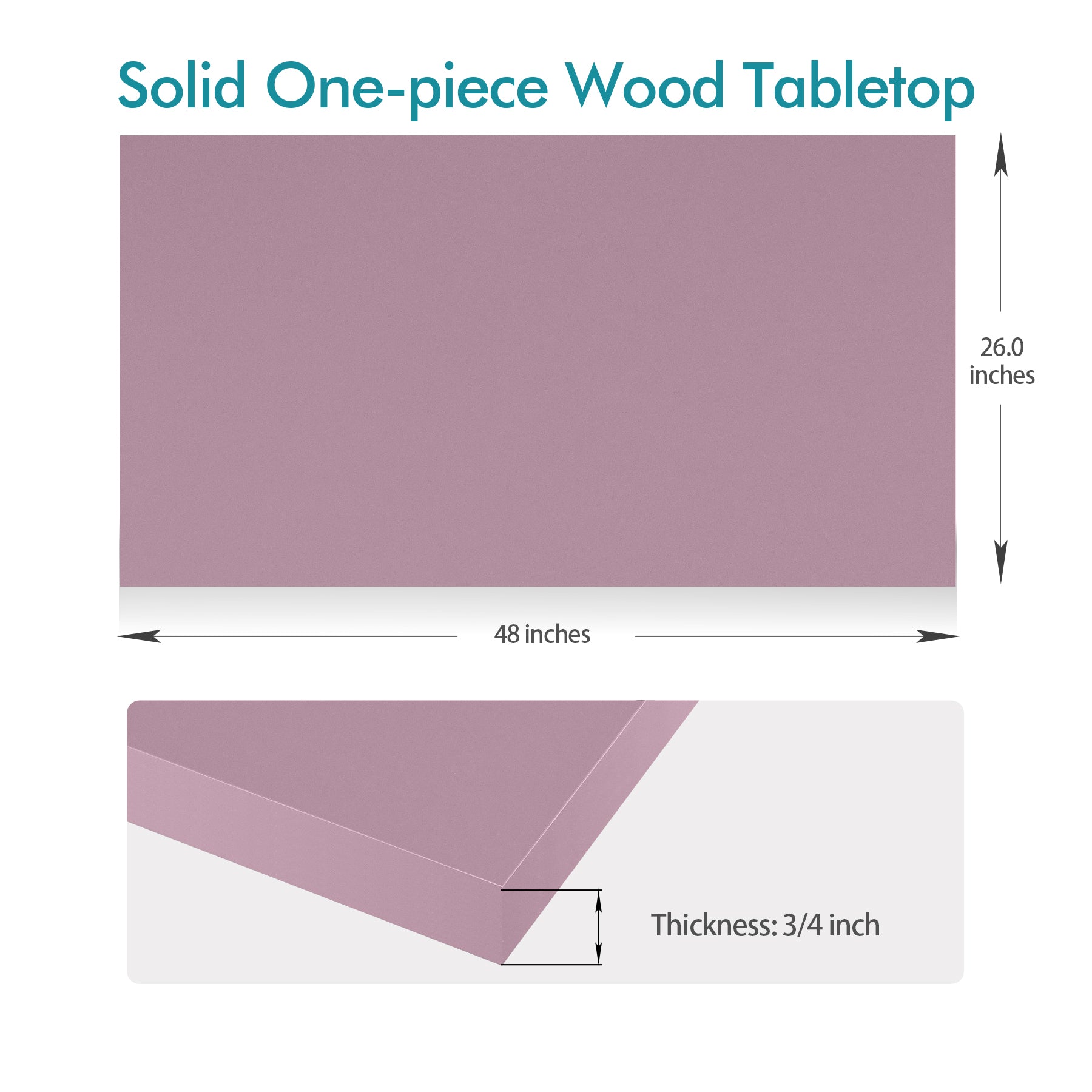 KABOON Solid Color Tabletop--Nostalgia Rose-4 sizes