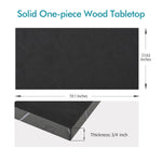 Load image into Gallery viewer, 60x24 one-piece wood table top in black
