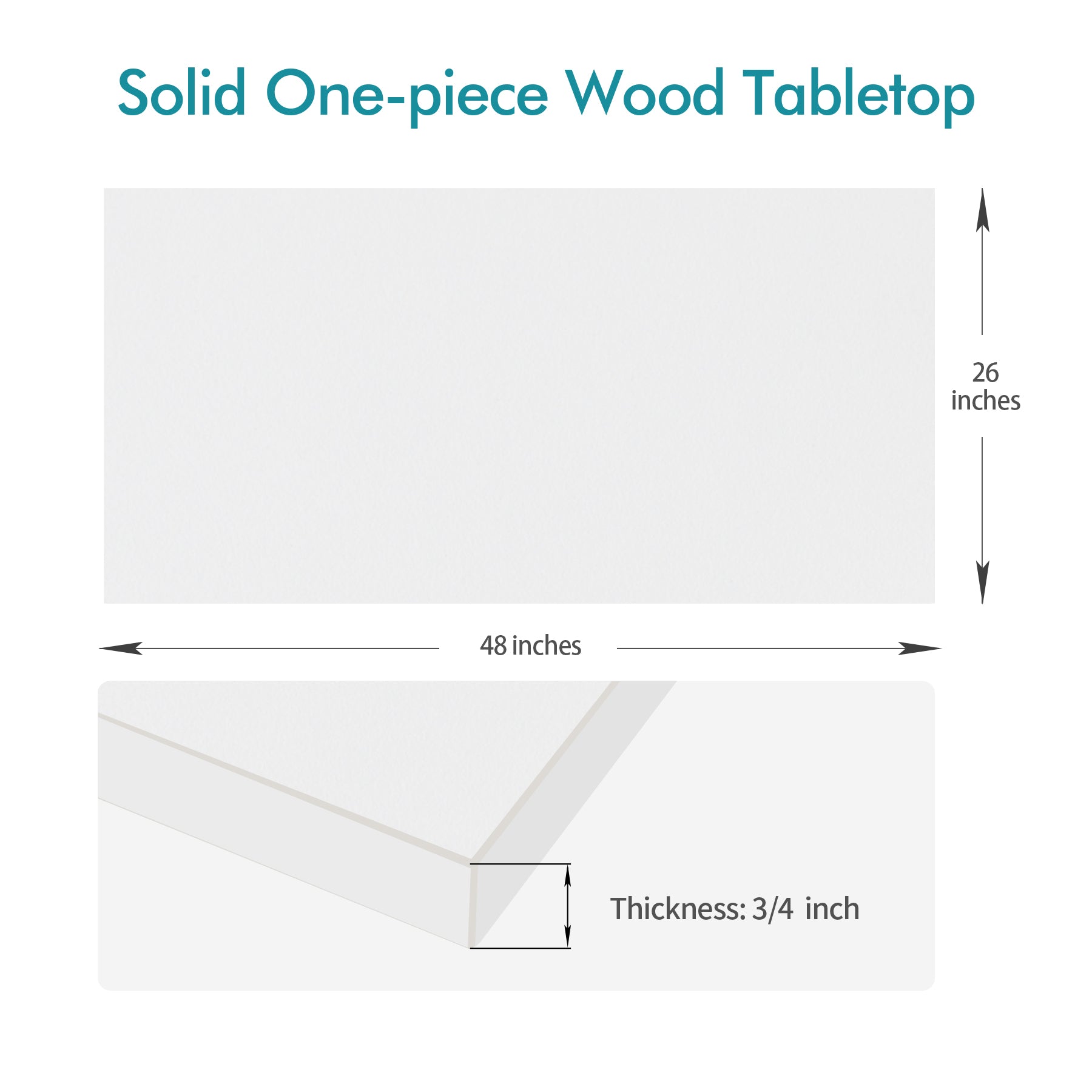 KABOON Solid Color Tabletop--White-Smooth version
